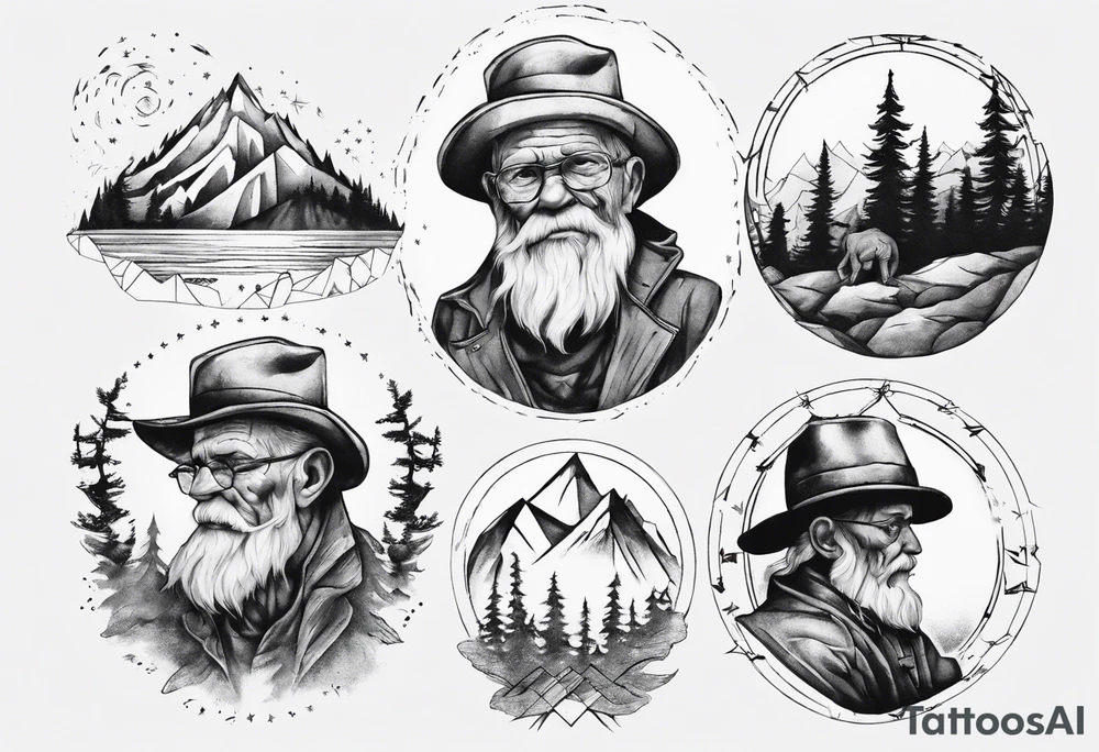 Old man on the mountain New Hampshire tattoo idea