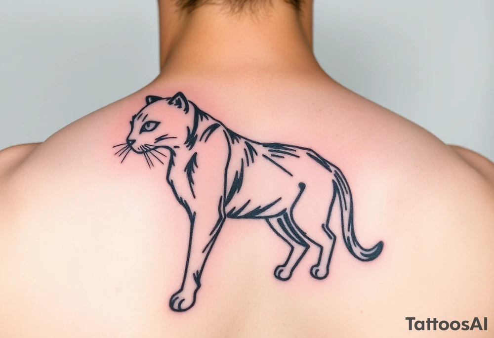 black cat tattoo idea