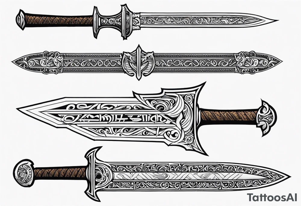 Valhalla 
 sword tattoo idea