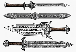 Valhalla 
 sword tattoo idea