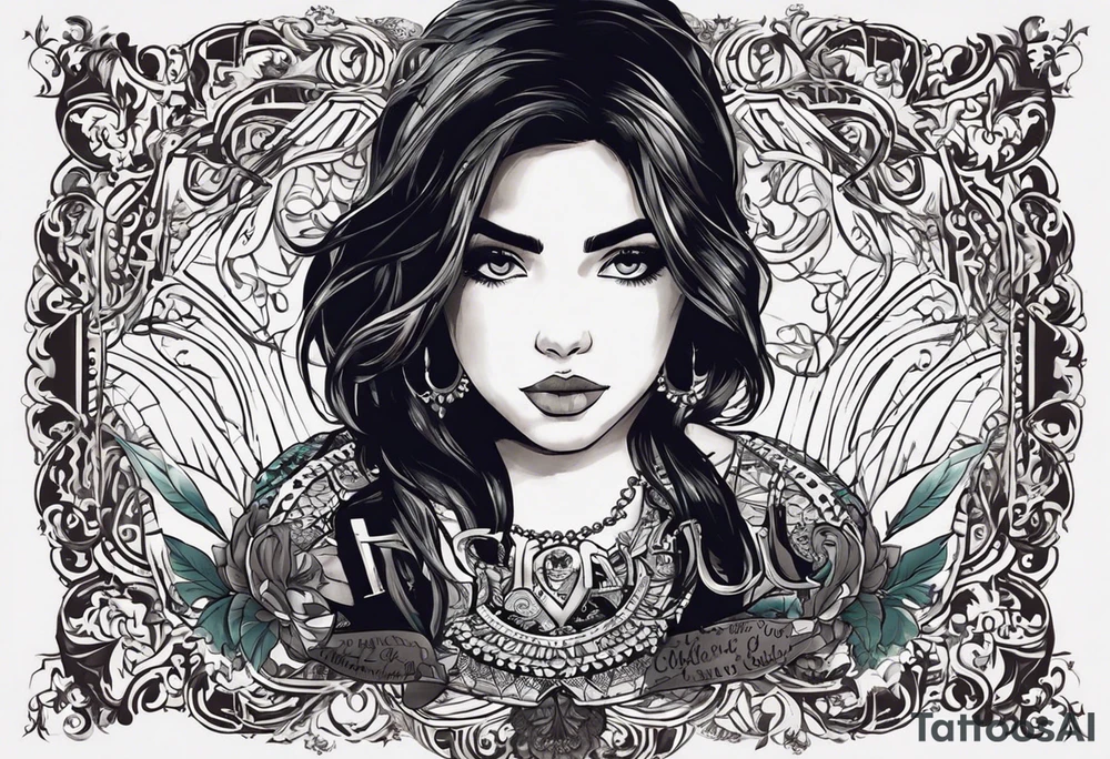 i want to create a tattoo inspired by my life, i had a girlfriend for a 8 years since 2009 till to 2017 and we broke up and i was in depression for almost 2 years, then i met a Colombian girl that ruined my life and i had a baby with her , his name is Yousif and now he is 3 years old living with me , and then i had another Colombian girl that i had a relationship with for over one year and i loved her too much and i broke her heart because of my previous  relationship and now again iam in depression tattoo idea
