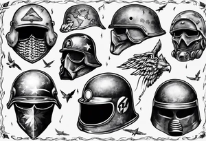 ww2 helmet tattoo idea