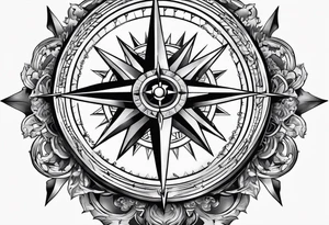 compass with broken chain for inner forearm tattoo idea