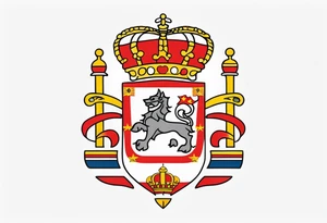 Simple design representing Spain tattoo idea