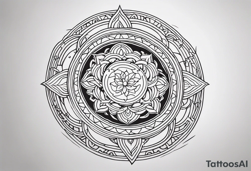 CIrcle Dragon Mandala tattoo idea