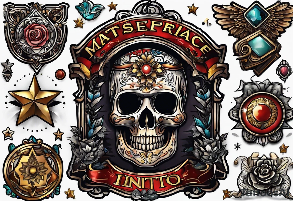 Patch of a book tattoo idea