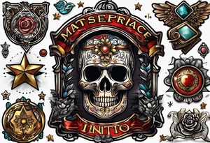 Patch of a book tattoo idea