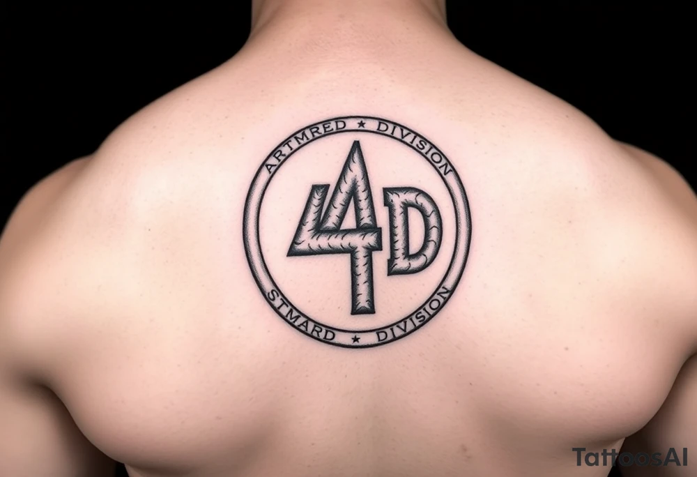 1st Armored Division patch tattoo idea