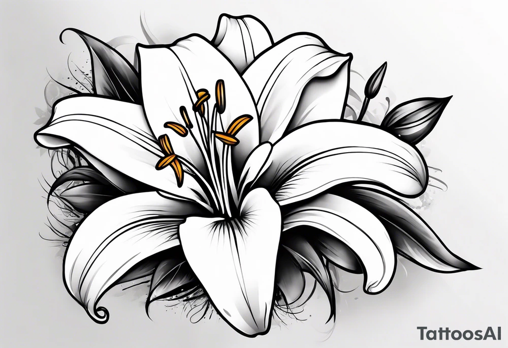 Small lily tattoo idea