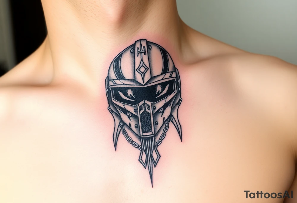 helmet tattoo idea