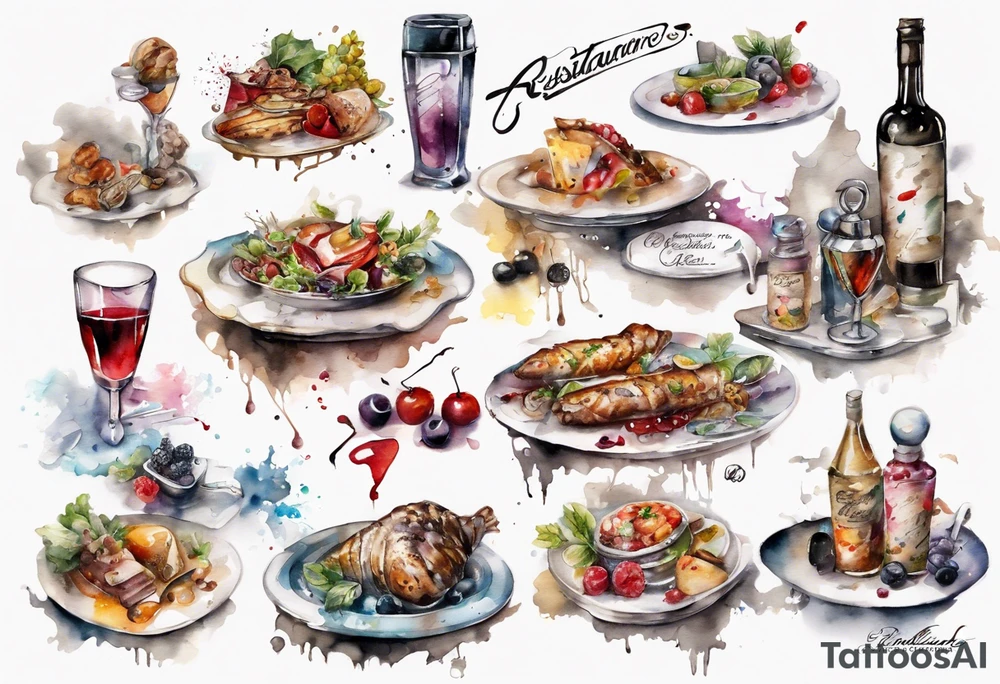 restaurant by Antoine Blanchard tattoo idea