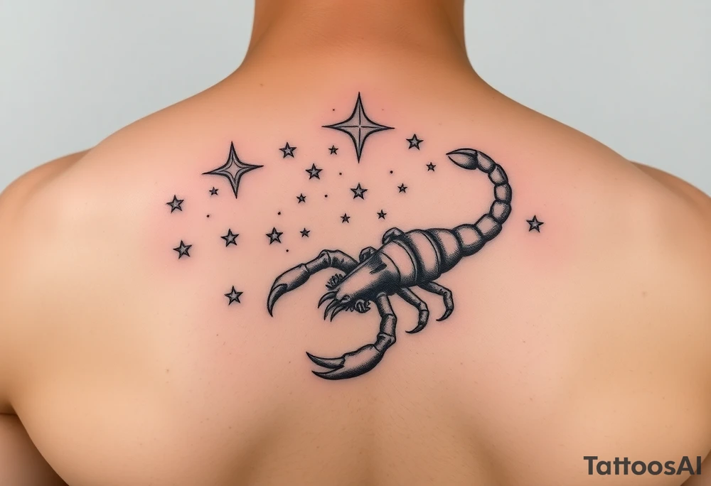 Stars constellation scorpio and cancer tattoo idea