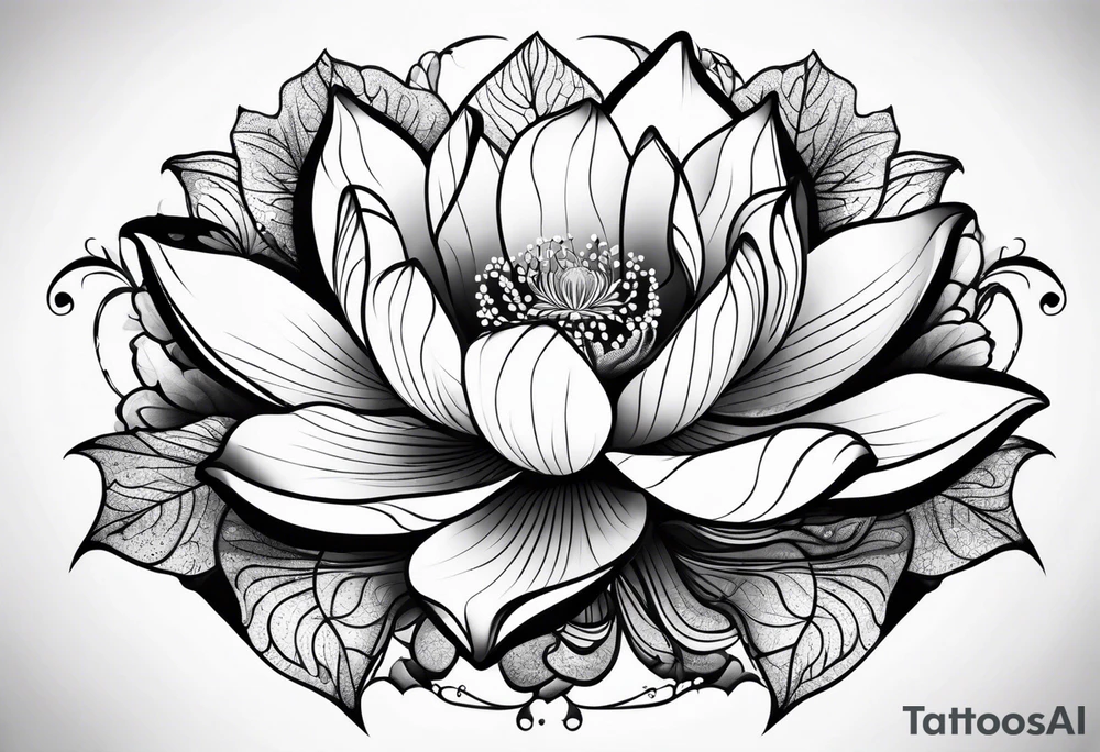 Lotus leaf tattoo idea