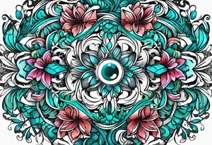 The name Drew with teal tattoo idea