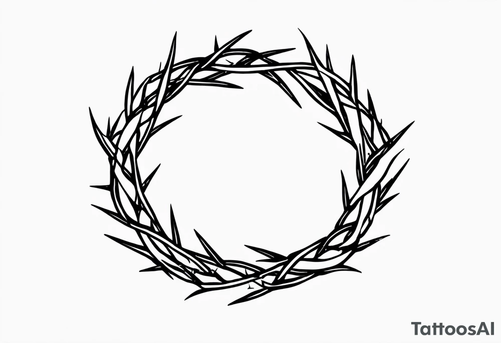 crown of thorns tattoo idea