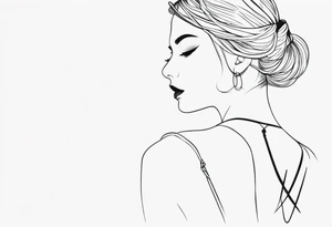 LINE AROUND SHOULDERS tattoo idea