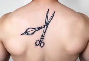 scissors cutting sperm tattoo idea