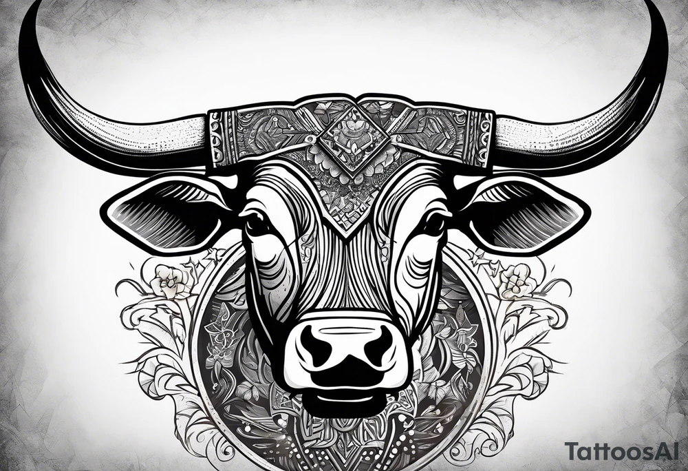 cybersigilism mean Longhorn with state of texas behind it 
With “512” on top of head tattoo idea
