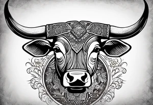 cybersigilism mean Longhorn with state of texas behind it 
With “512” on top of head tattoo idea