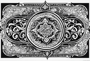 Tattoo should include below symbols. It's a Brahmi script tattoo idea