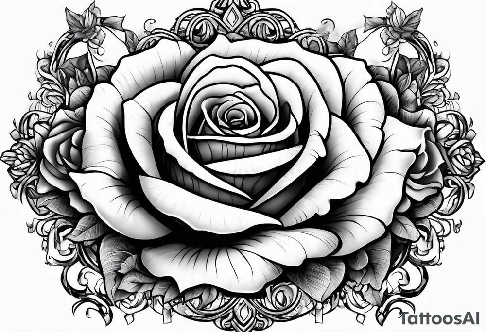 God touch and rose tattoo idea