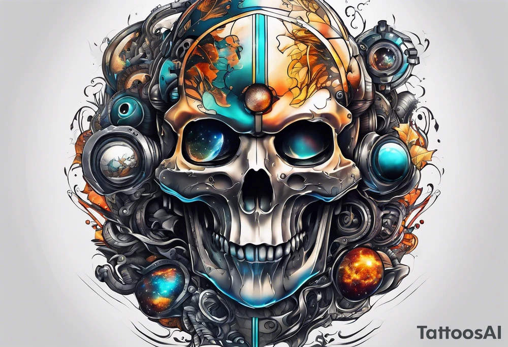 Space, city, planet. tattoo idea