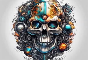 Space, city, planet. tattoo idea