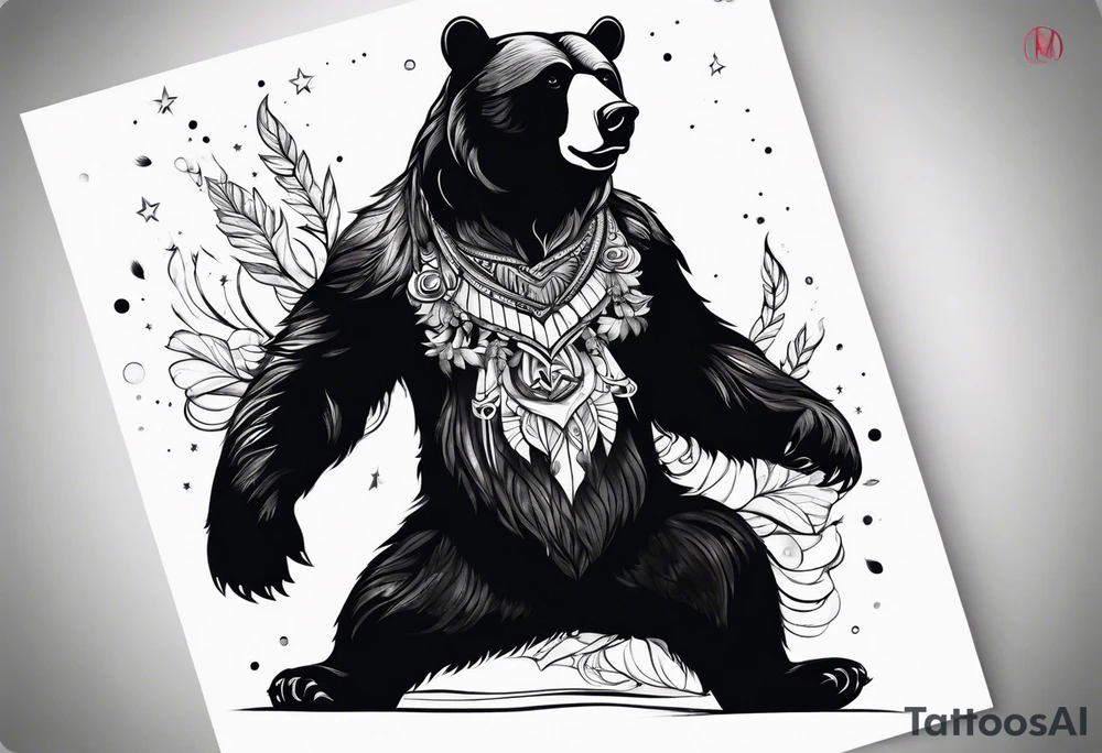 Dancing bear tattoo idea
