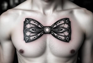 A bow tie made up of a universe tattoo idea