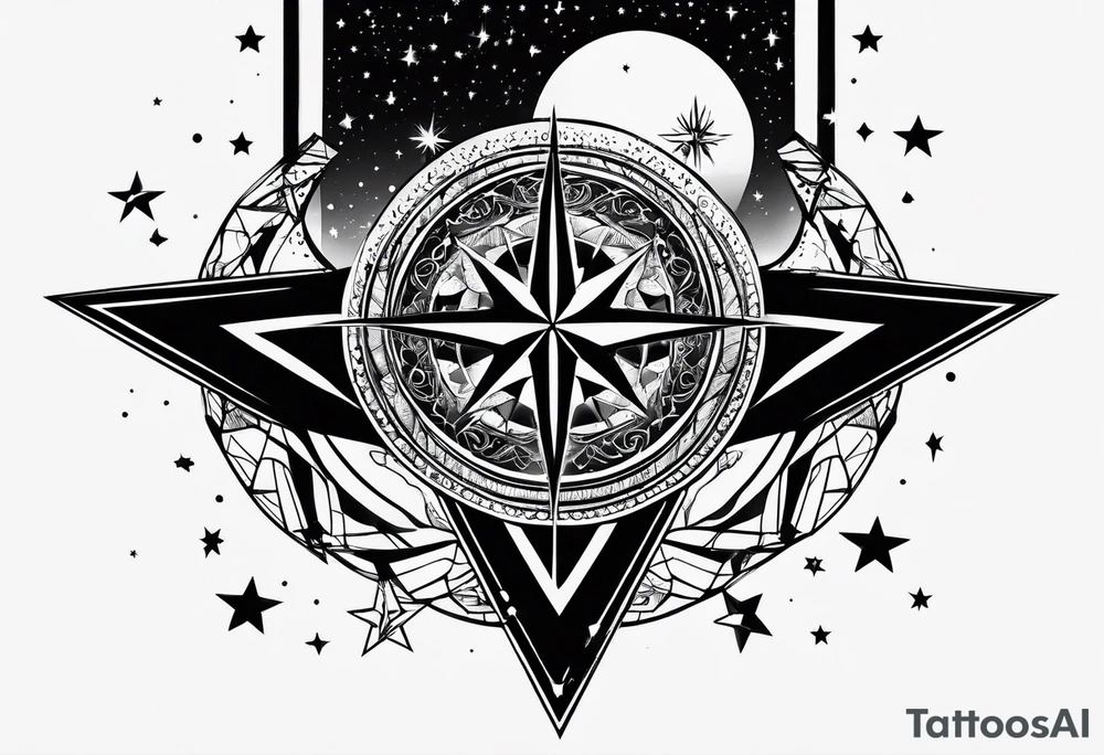 Sky and stars tattoo idea