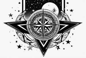 Sky and stars tattoo idea