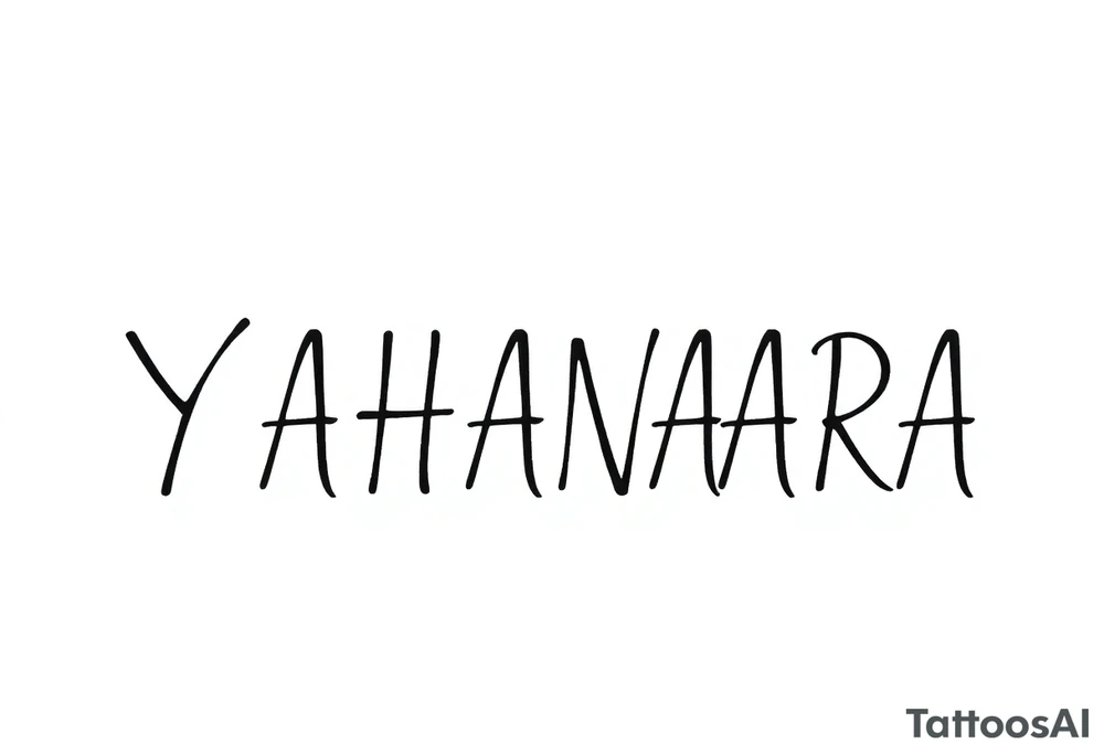 Name YAHANARA tattoo idea