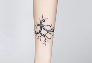 wide System of pipes that transitions and transforms outwards of sides and end into thick, widespread 
veins of forearm tattoo idea