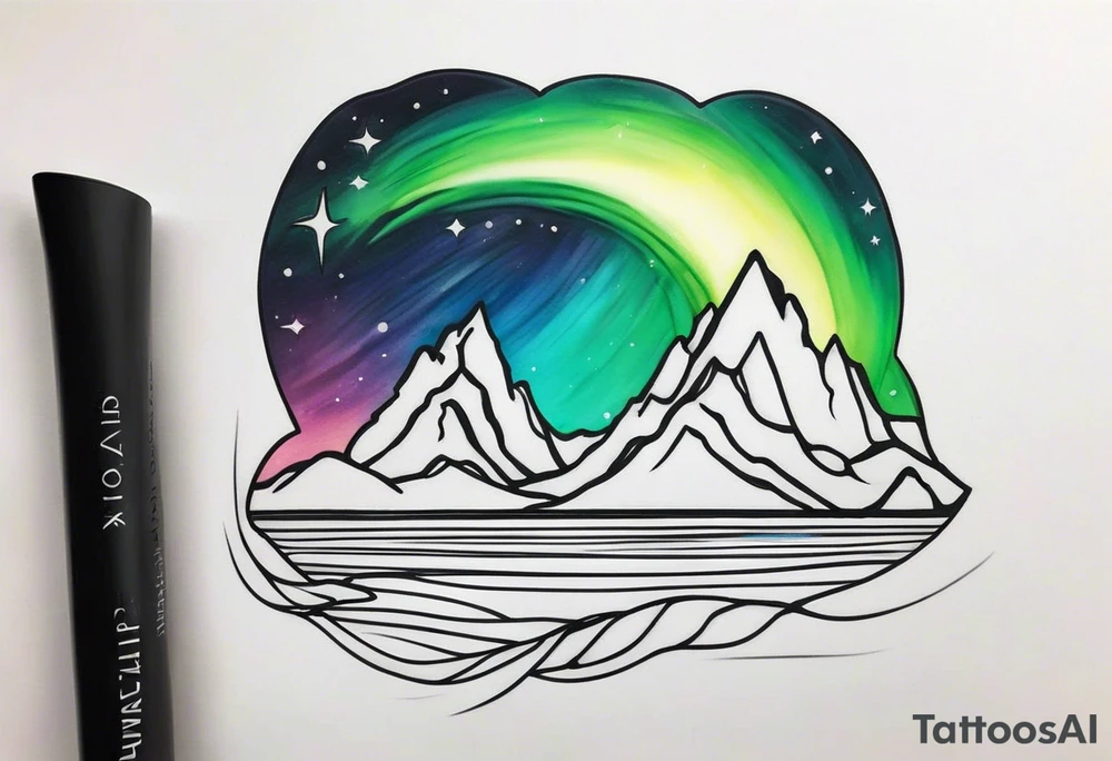 Northern lights tattoo idea