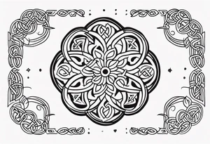 Variation of the celtic symbol of sisterhood that has a delicate floral pattern tattoo idea