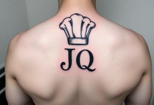 Chef tattoo in Memory of my late best friend who passed with the letters, JQ inserted in the tattoo tattoo idea