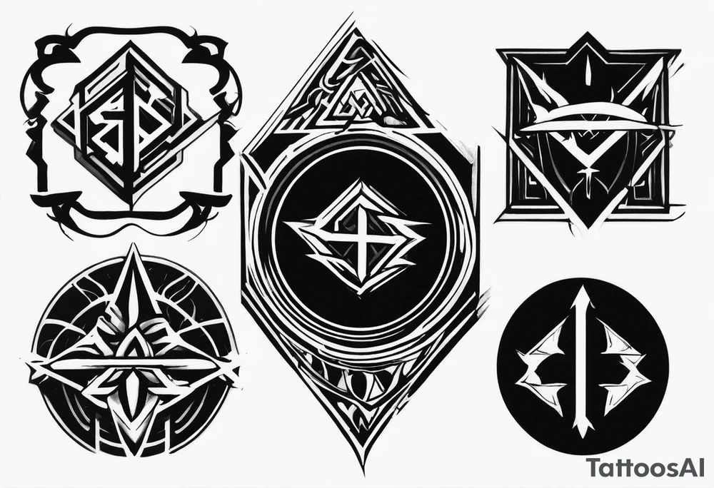 3&1 band logo, this is my metal band, and I wanna tattoo on my shoulder with that logo tattoo idea