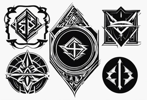 3&1 band logo, this is my metal band, and I wanna tattoo on my shoulder with that logo tattoo idea