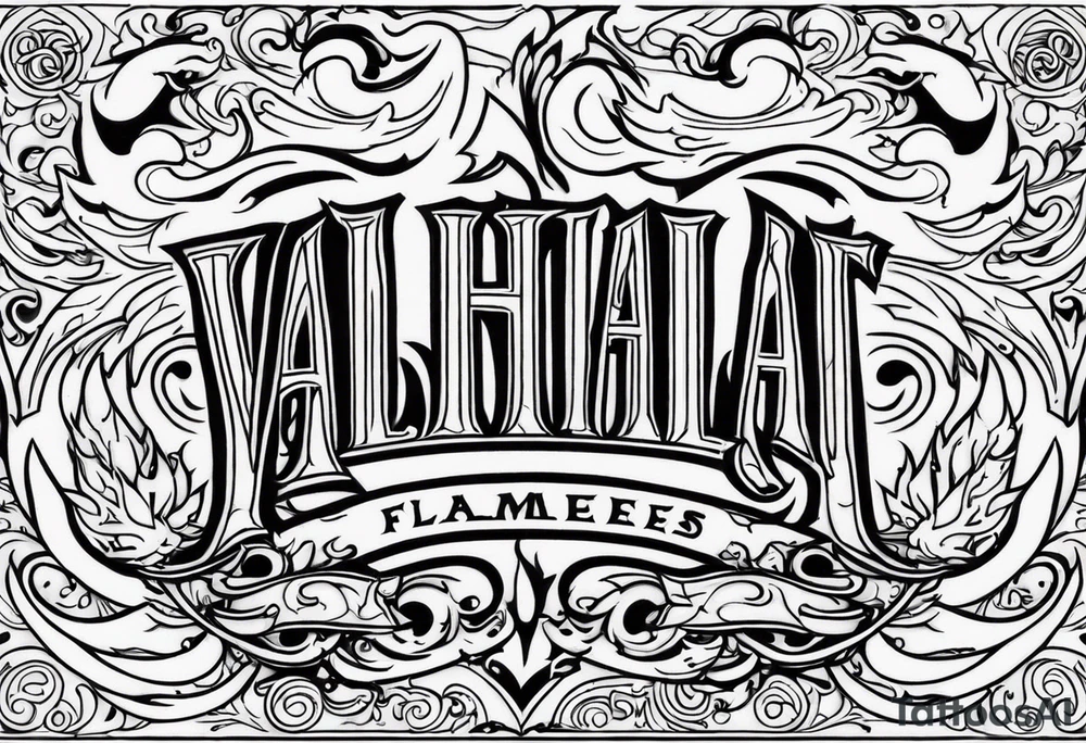 Valhalla flames tattoo idea