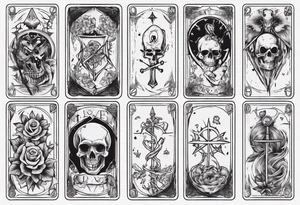 love and death tarot card tattoo idea