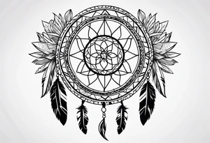 A native american dream catcher tattoo idea