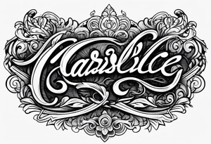 CARLISLE spelled out in cursive tattoo idea