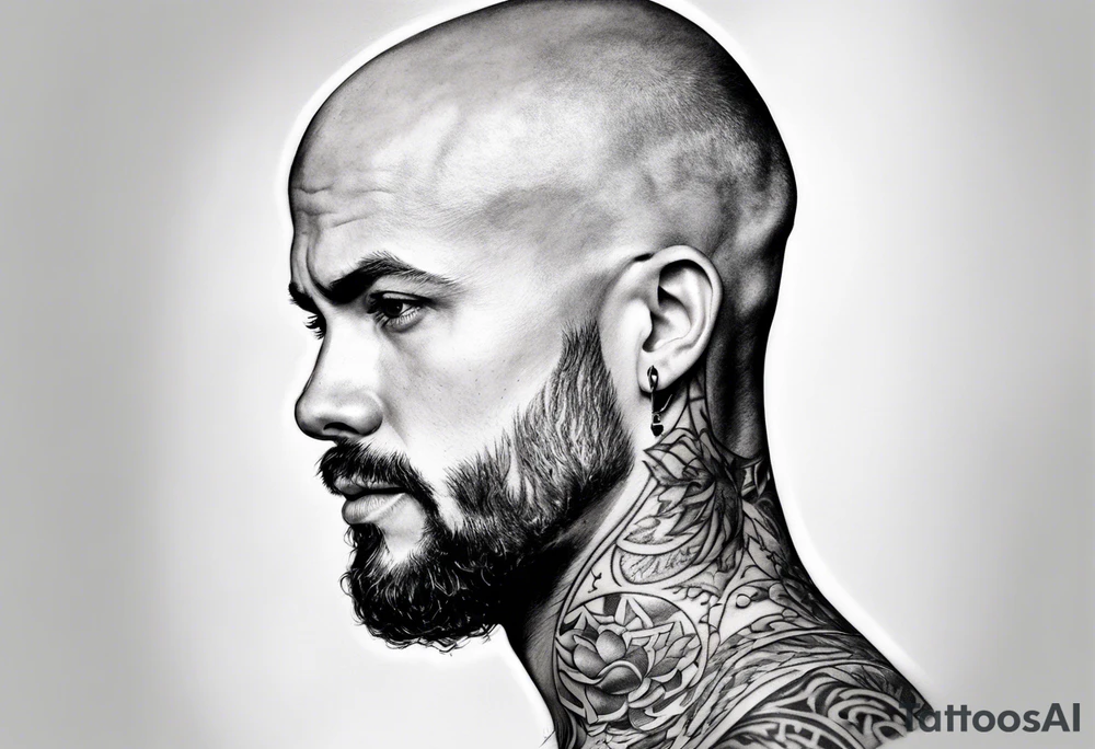 Tattoo artist without hair man young tattoo idea