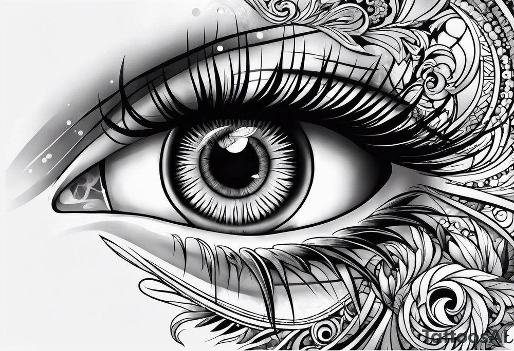 big eye tattoo idea