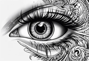 big eye tattoo idea