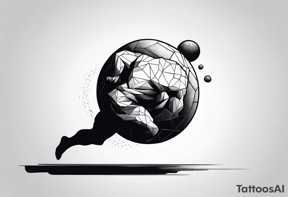 sisyphus rolling a boulder tattoo idea