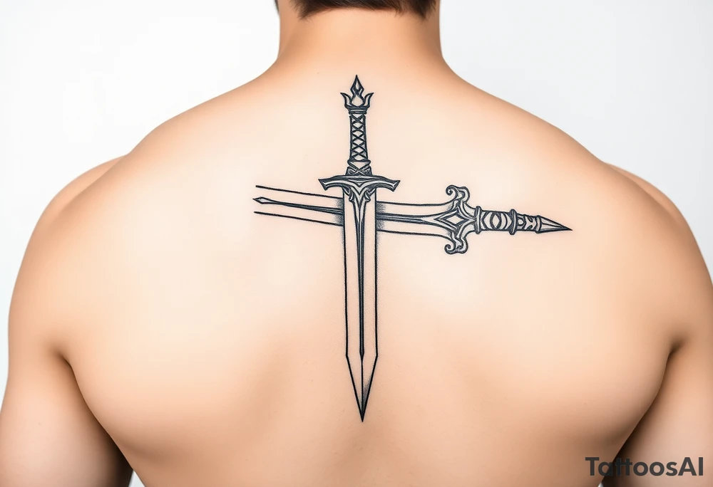 a very powerful Zulfiqar sword underarm tatto tattoo idea