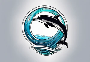 dolphin logo tattoo idea