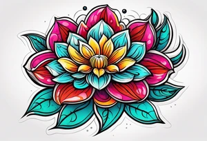 Amuleto con flor tattoo idea