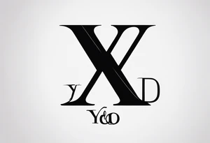 I want a minimal tattoo with combination of the letters Y and D tattoo idea